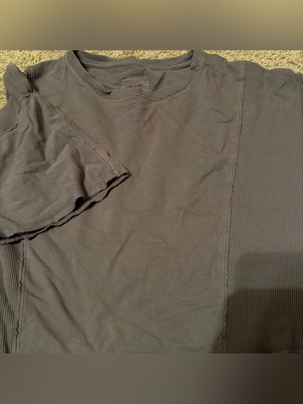 aerie Short Sleeve Crewneck T-Shirt in Slate Gray